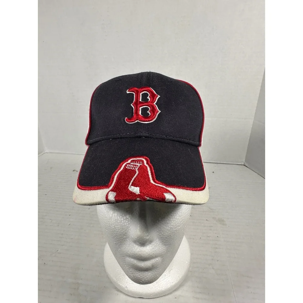 New Era Boston Red Sox MLB Youth Hat Navy White Adjustable Baseball Cap